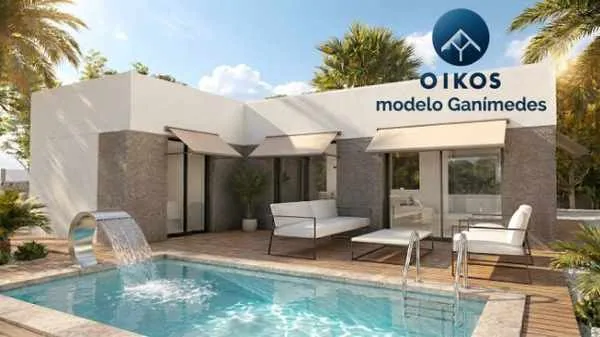 Modelo Ganímedes de Oikos Viviendas, casa modular prefabricada de hormigón de 66 m² con 2 dormitorios y 1 baño — imagen 2