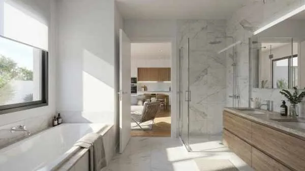 Modelo Ganímedes de Oikos Viviendas, casa modular prefabricada de hormigón de 66 m² con 2 dormitorios y 1 baño — imagen 3