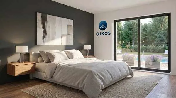 Modelo Moon de Oikos Viviendas, casa modular prefabricada de hormigón de 53,25 m² con 2 dormitorios y 1 baño — imagen 5
