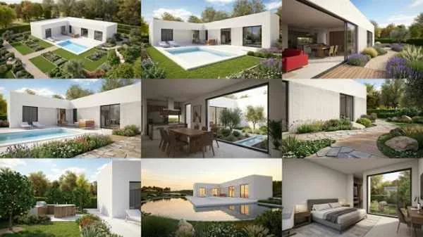 Modelo Titán de Oikos Viviendas, casa modular prefabricada de hormigón de 98,27 m² con 3 dormitorios y 2 baños — imagen 3