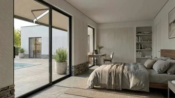 Modelo Titán de Oikos Viviendas, casa modular prefabricada de hormigón de 98,27 m² con 3 dormitorios y 2 baños — imagen 8